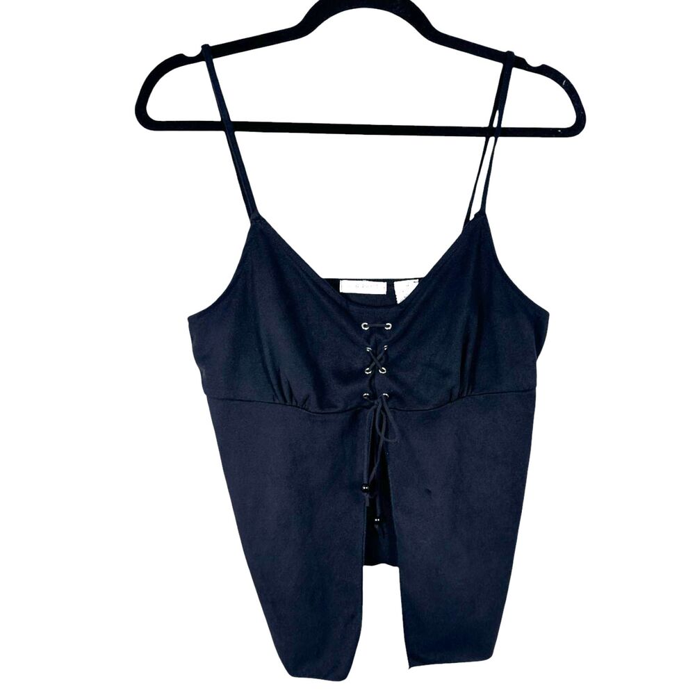 Red Paint Vintage 90s Babydoll Black Tie Flowy Tank Size Medium